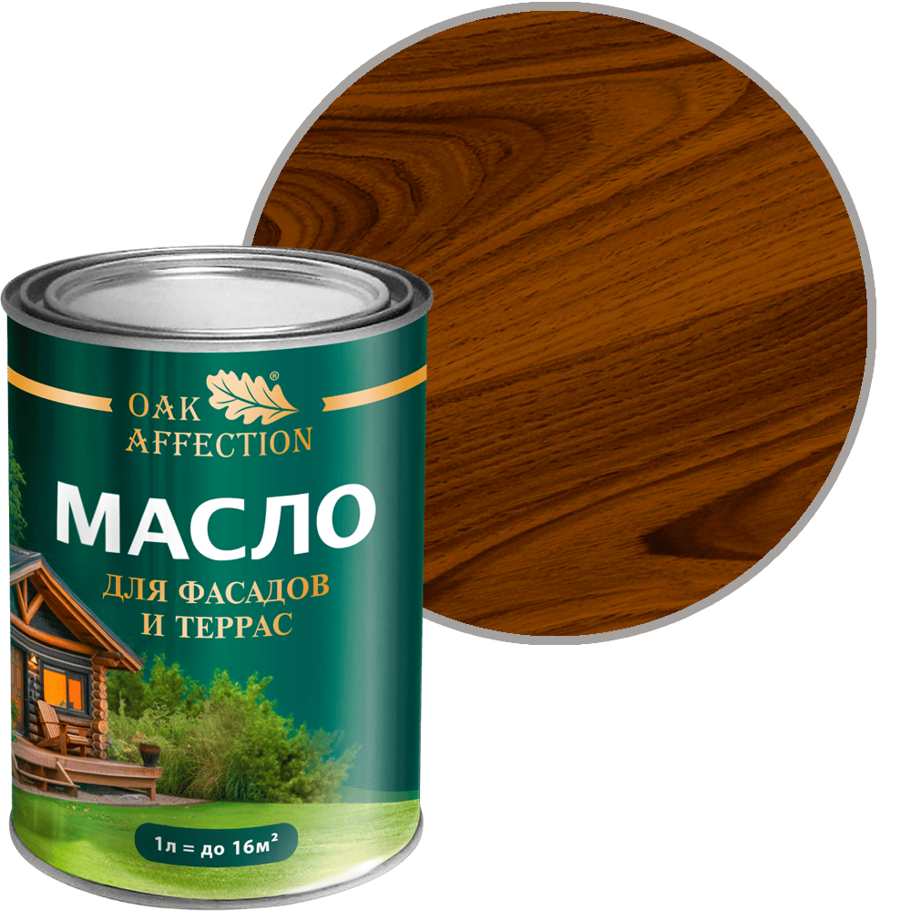 Масло для террас и фасадов OAK AFFECTION 1000 мл, коньяк
