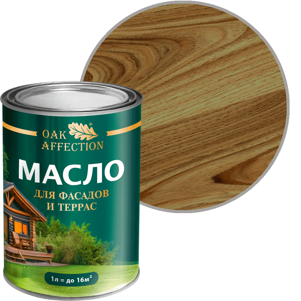 Масло для террас и фасадов OAK AFFECTION 1000 мл, дуб