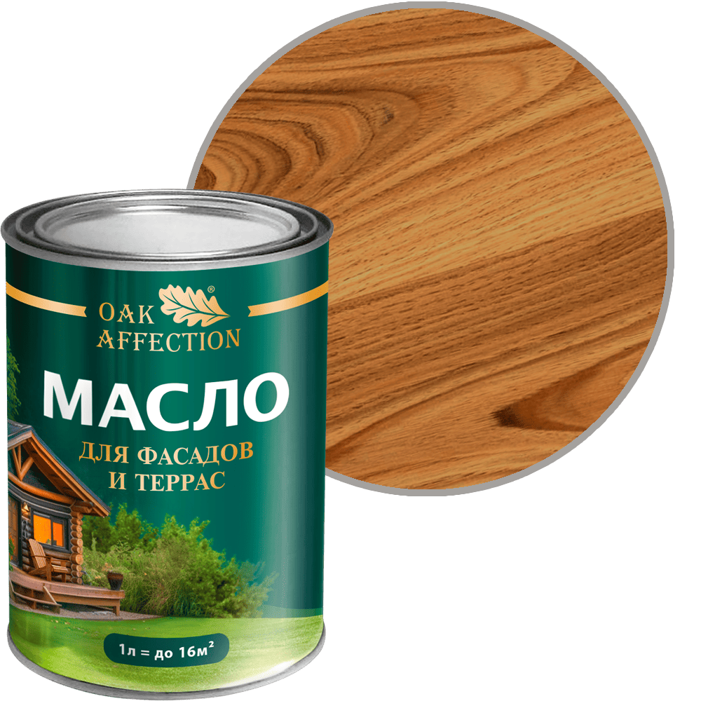 Масло для террас и фасадов OAK AFFECTION 1000 мл, тик