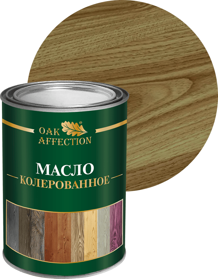 Колерованное масло цвета дуб для дерева oakaffection 1000 мл